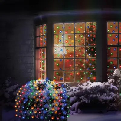 180 Multi Coloured Multi Action LED Net Light 1.75m x 1.2m