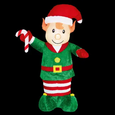 2.4m Plush Elf Christmas Inflatable