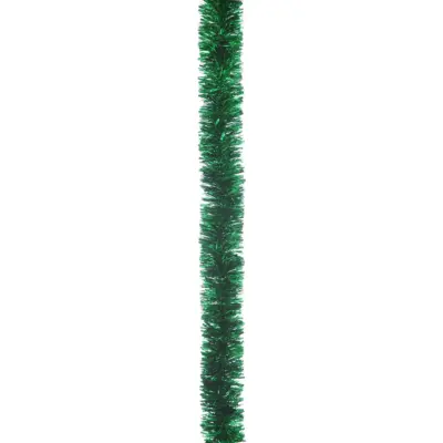 2m Green Thick Cut Christmas Tinsel