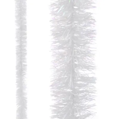 2m Iridescent White Fine Cut Christmas Tinsel