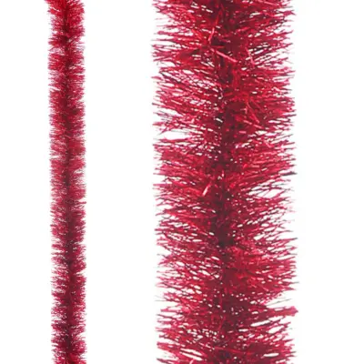 2m Red Fine Cut Christmas Tinsel