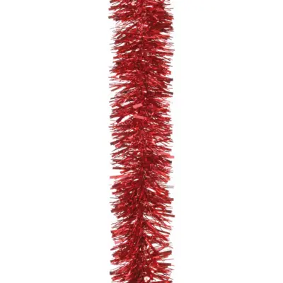 2m Red Luxury Chunky Cut Christmas Tinsel