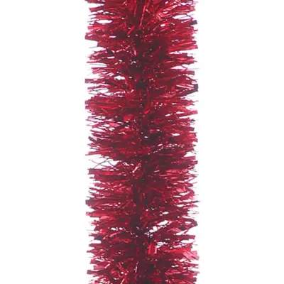 2m Red Thick Cut Christmas Tinsel
