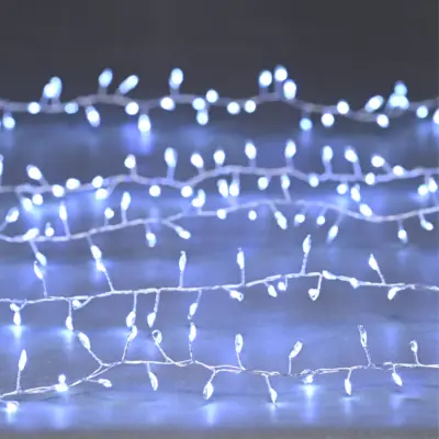 300 Ice White Dewdrop Micro Copper LED Cluster Lights