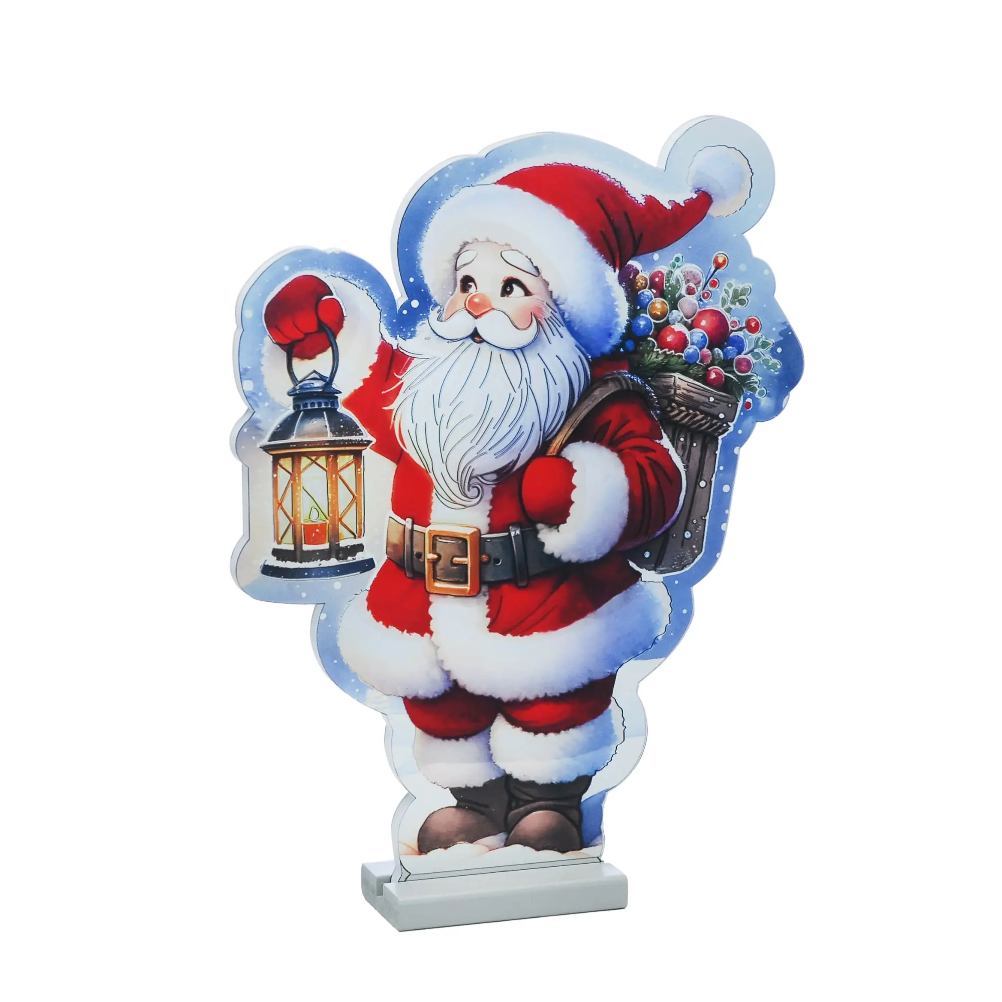 40cm Santa with a Lantern Christmas Infinity Light
