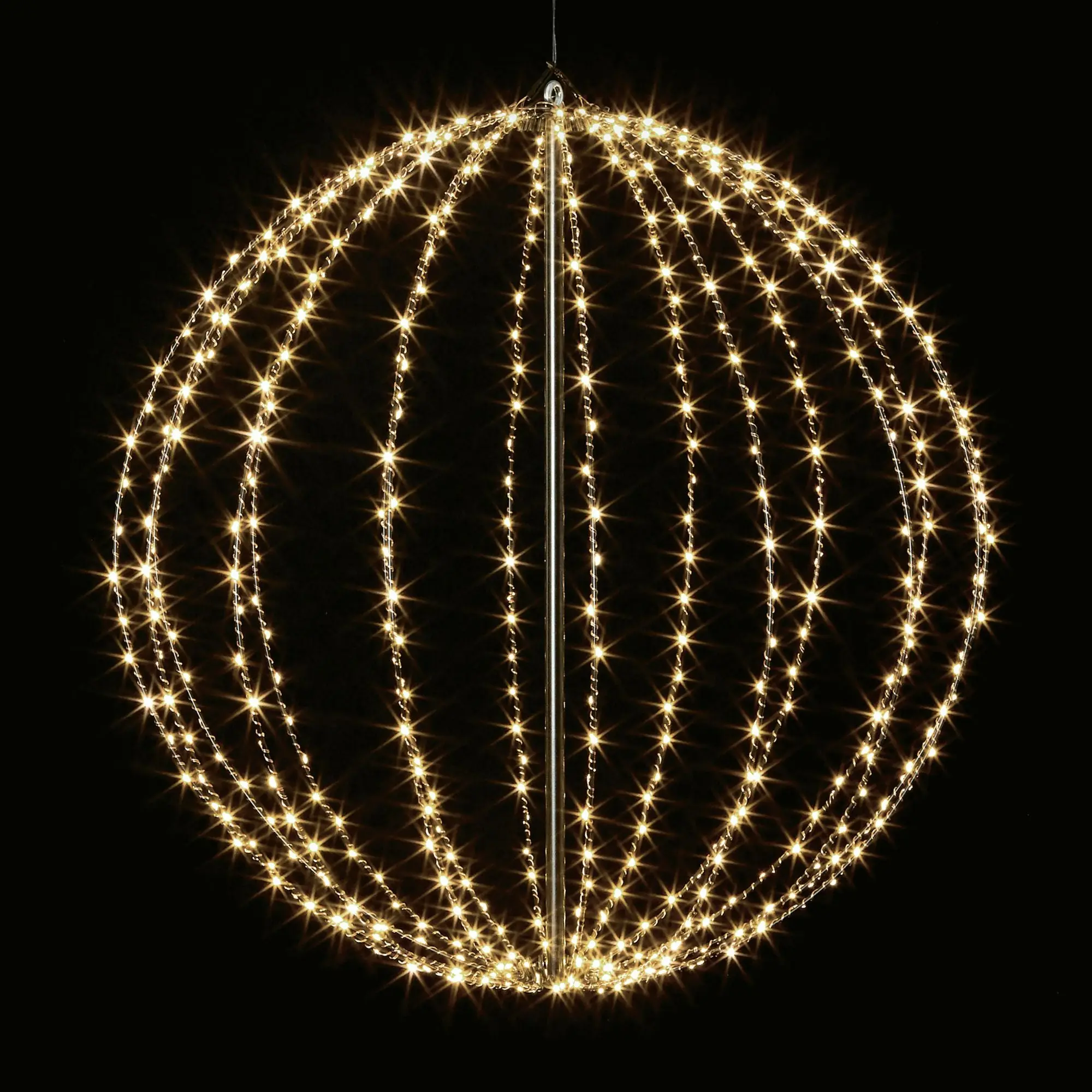 40cm Warm White Metal Sparkling Sphere Frame 224 White LEDs