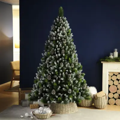 7ft Grand River Pine with Frosted Pinecones Artificial Christmas Tree