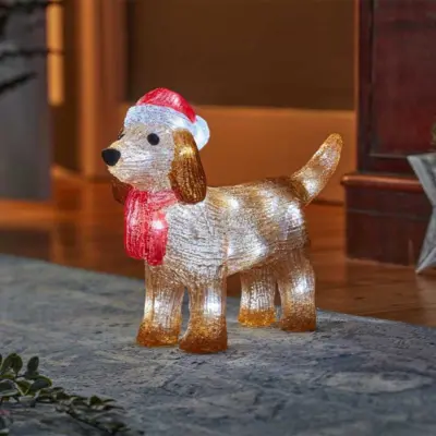 Inlit Dachshund with Ice White LEDs