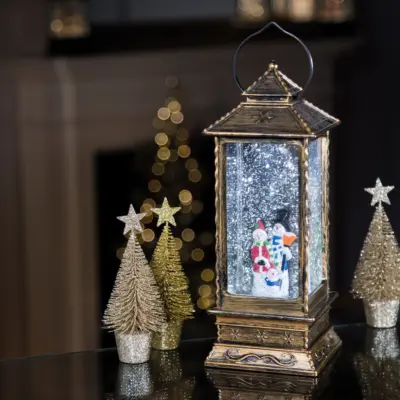 Snowman Magical Lantern Christmas Water Spinner