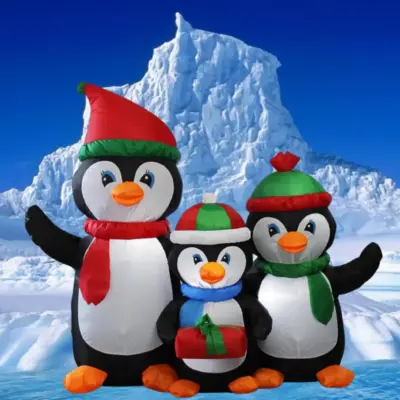 1.5m Penguin Family Christmas Inflatable