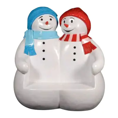 1.7m Christmas Commercial Seat - Blue and Red Snowmen Display Prop