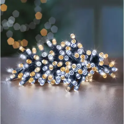 1000 White and Warm White Mix Multi Action Battery Powered LED Lights with Timer