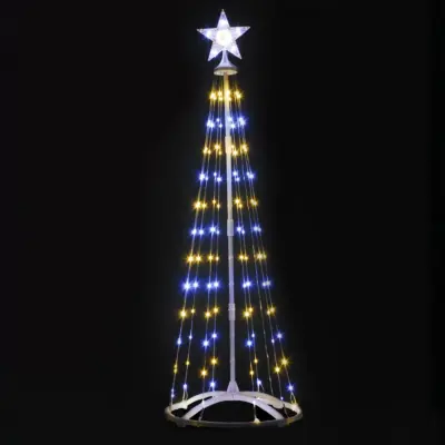 150cm Cone Christmas Tree with 127 Warm White and White LEDs