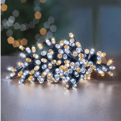 200 White & Warm White Multi Action Battery Powered LED Lights with Timer