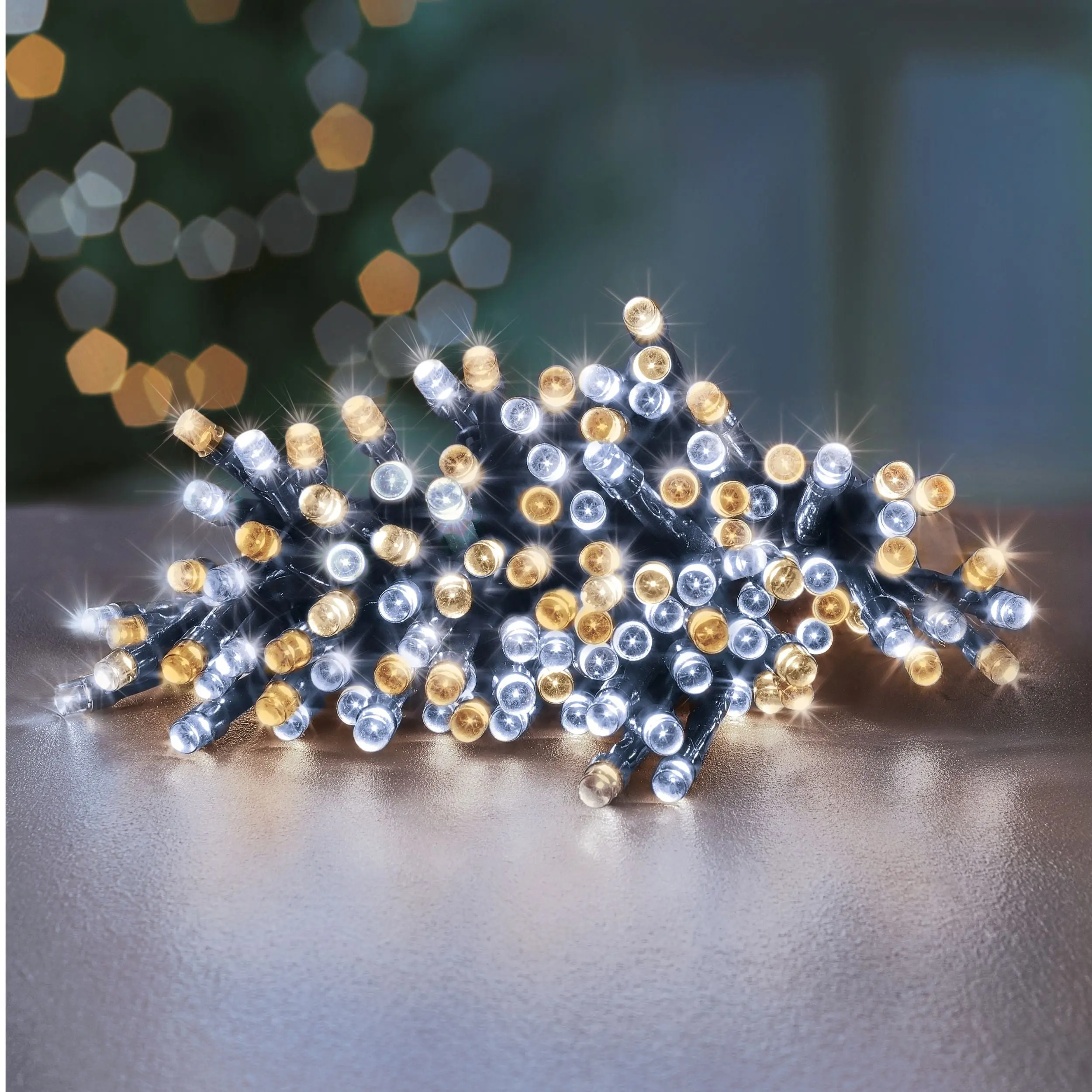 200 White & Warm White Multi Action Battery Powered LED Lights with Timer