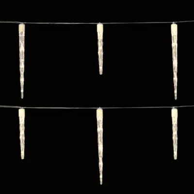 24 Chaser Icicle Lights with 72 Warm White LED lights