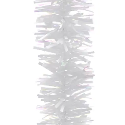 2m Iridescent White Thick Cut Christmas Tinsel