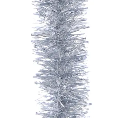 2m Silver Thick Cut Christmas Tinsel