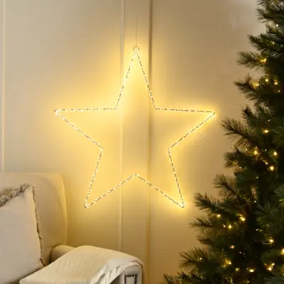 30cm Dewdrop 2D Star Light with 120 Warm White Micro LEDs