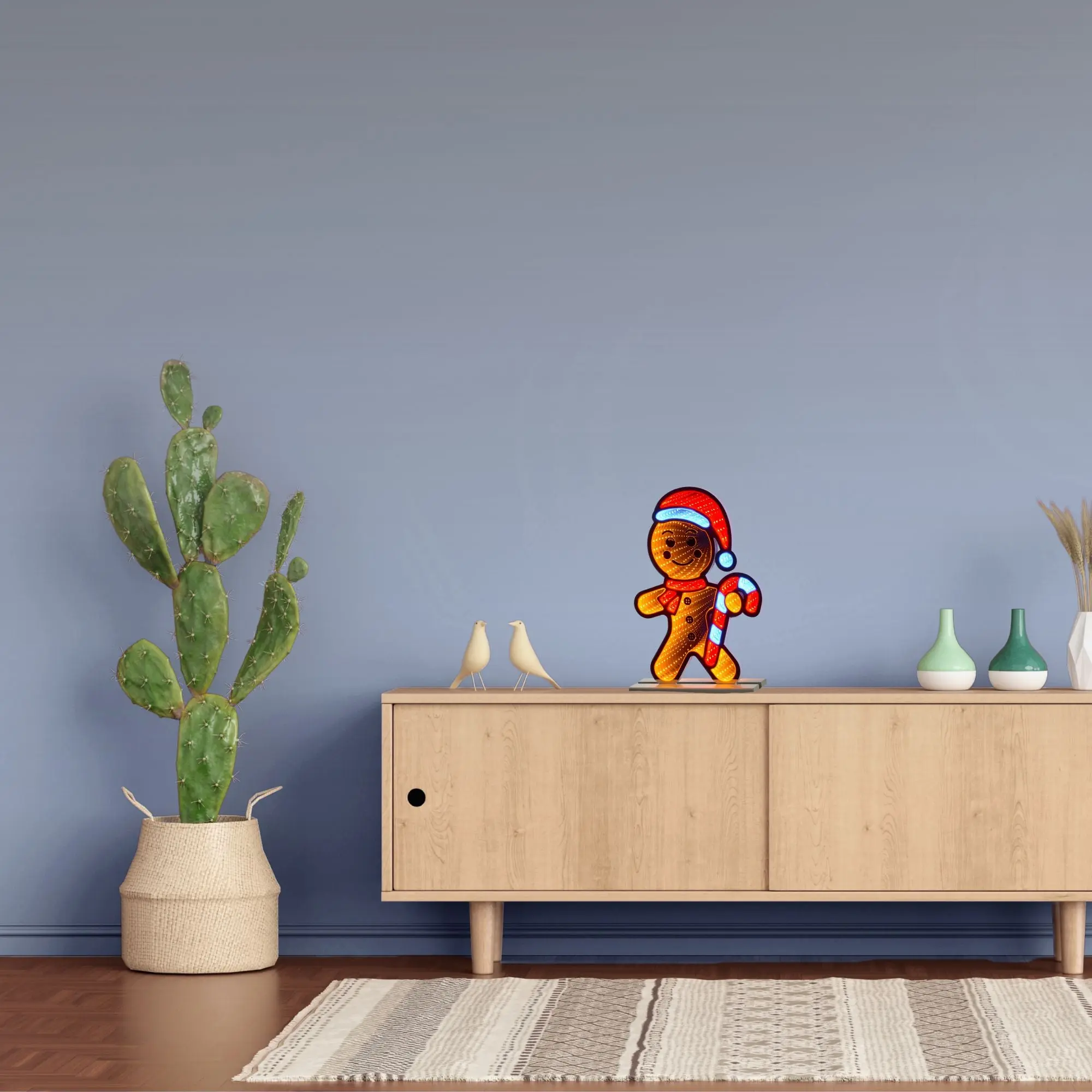 40cm Mr Gingerbread Christmas Infinity Light