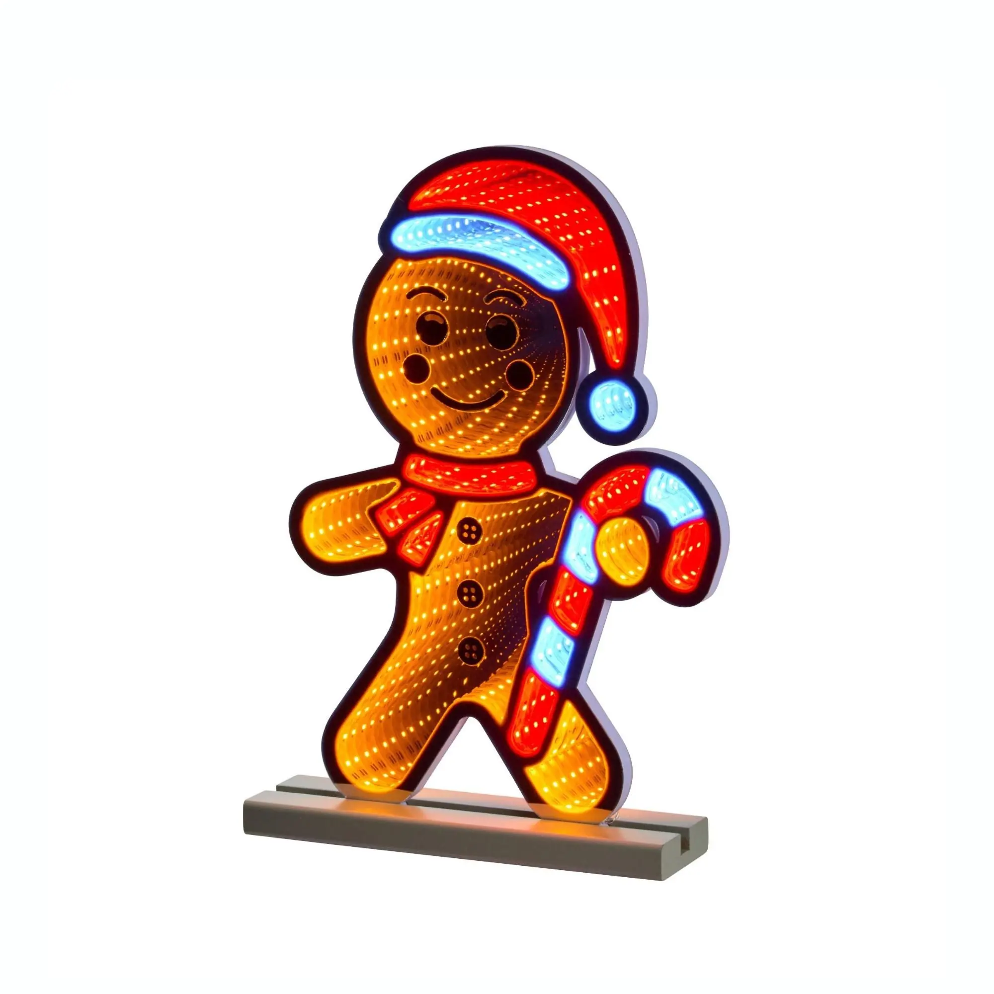40cm Mr Gingerbread Christmas Infinity Light