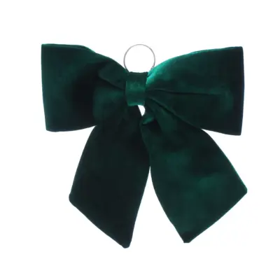 44cm Dark Green Velvet Christmas Bow