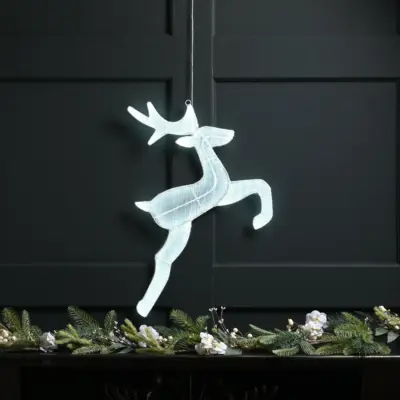 47cm Neon Flex Shimmer Glow Christmas Reindeer with 322 Warm White LEDs