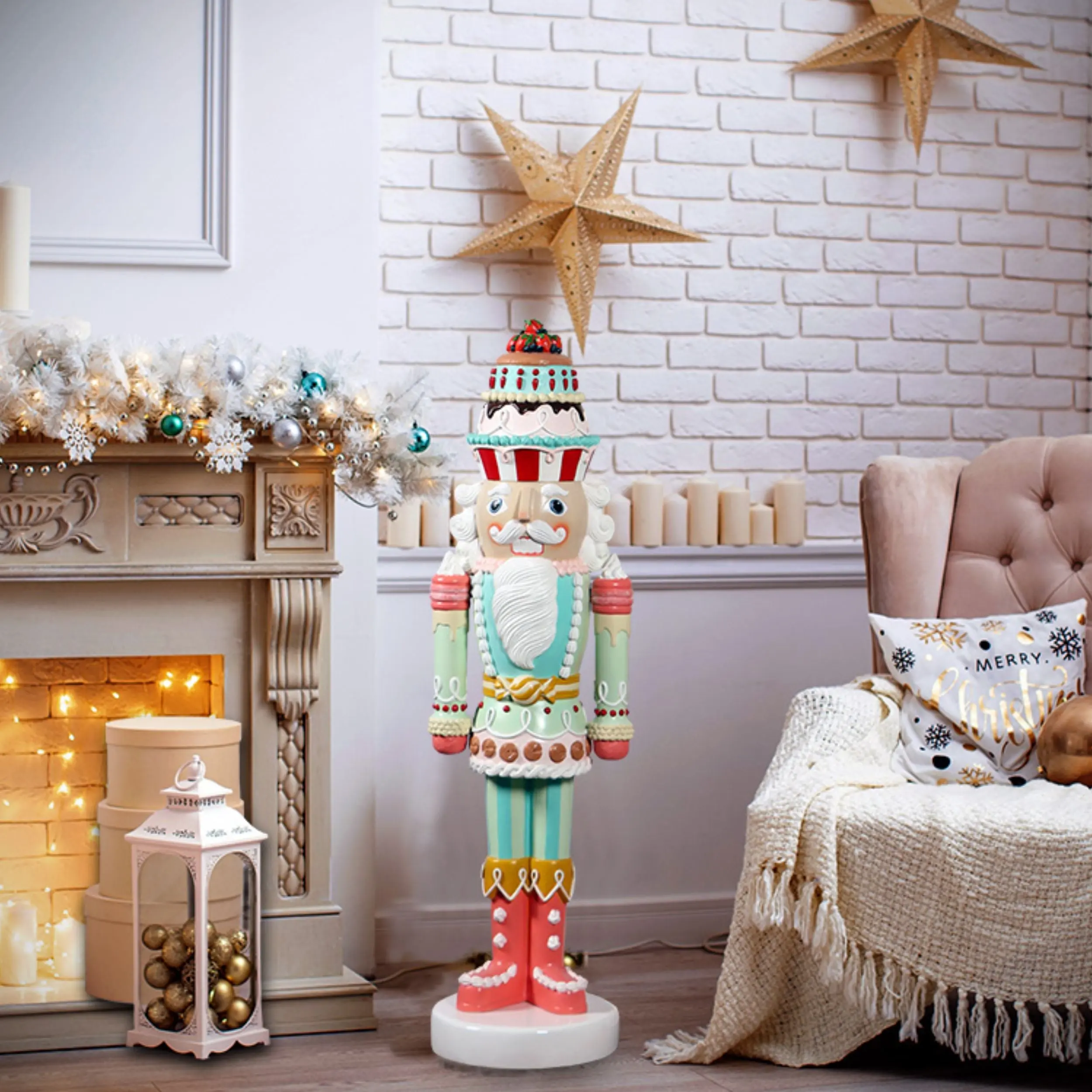 4ft Candy Cake Nutcracker Commercial Christmas Display Prop