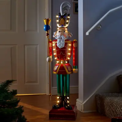 4ft Traditional In Lit Christmas Nutcracker Guard