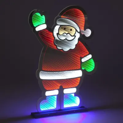 57cm Standing Santa Waving Magical Christmas Infinity Light