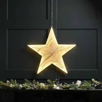 58cm Neon Flex Angel Glow Christmas Hanging Star with 248 Warm White LEDs