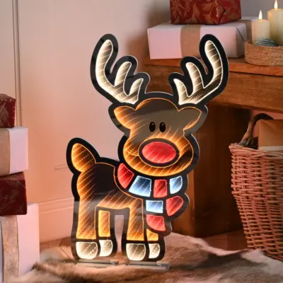 60cm Cute Reindeer Christmas Infinity Light