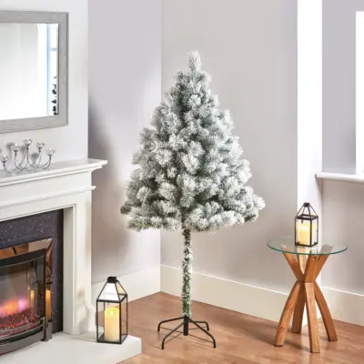 6ft Snow Flocked Parasol Artificial Christmas Tree