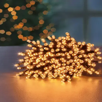 720 Vintage Gold Supabrights Multi Action LED String Lights with Timer