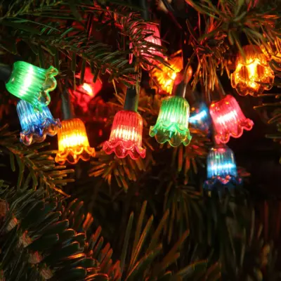 80 LED Canterbury Bell Multi Coloured Retro Christmas Lights
