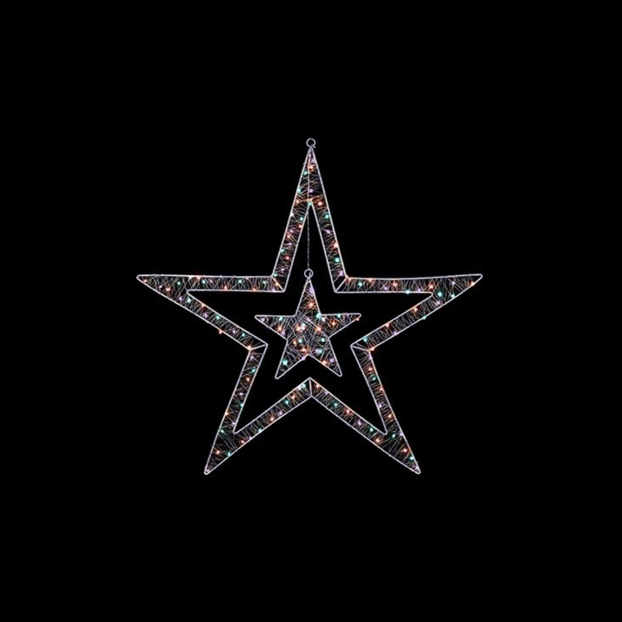 80cm Rainbow LED Double Sided Star Window Light