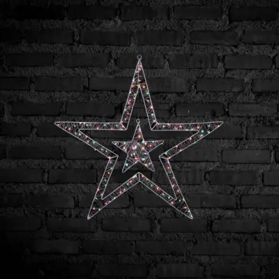 80cm Rainbow LED Double Sided Star Window Light