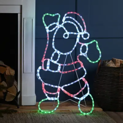 80cm Santa Rope Light Christmas Silhouette with 336 LEDs