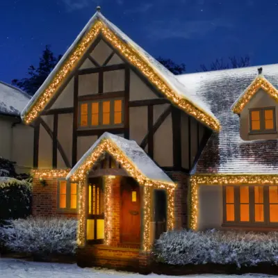 960 Vintage Gold Multi Action LED Cluster Lights with Timer