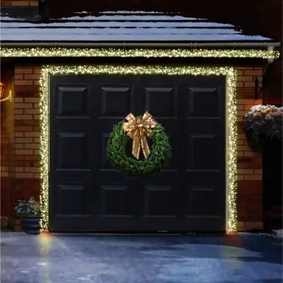 960 Warm White Ultrabright Garage Door Cluster Lights Garland