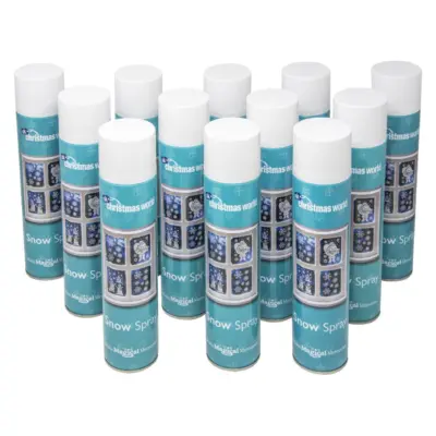 Bulk Pack of 12 600ml Giant Decorative Snow Spray