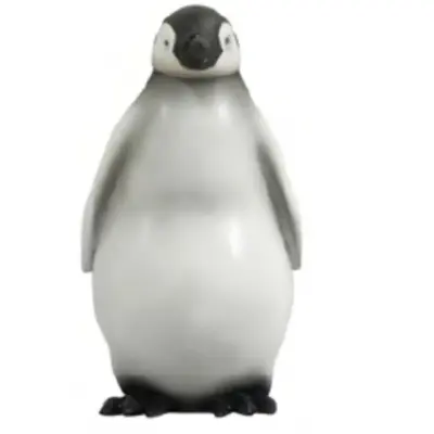 Fluffy Grey Baby Penguin Commercial Christmas Display Prop